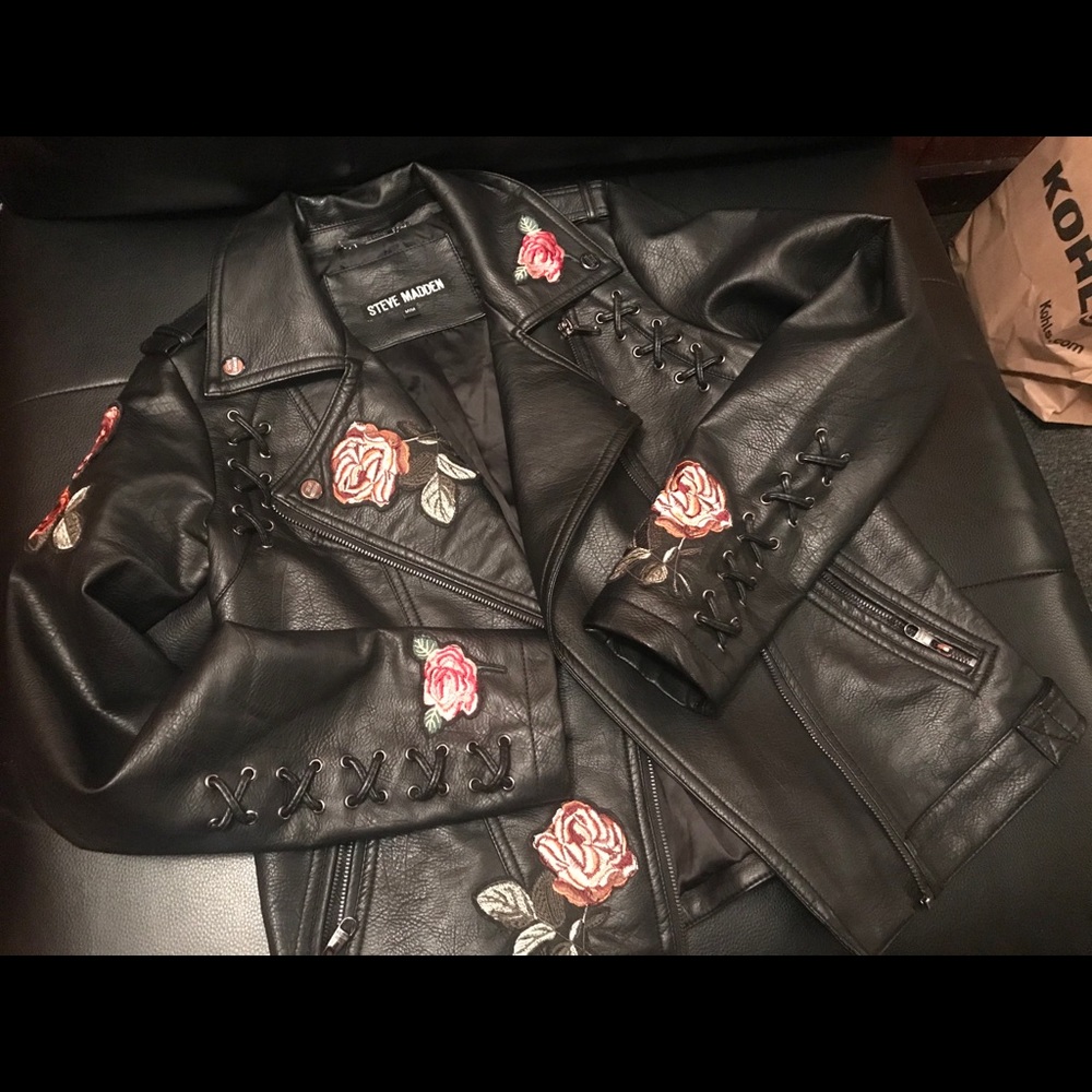 Gently worn Steve Madden Leather coat
